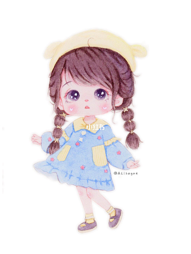 原创一组萌娃小可爱萌娃头像萌宝头像动漫q版卡通头像女生头像手绘