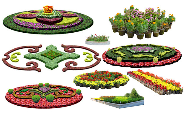 psd分层素材花坛6源文件