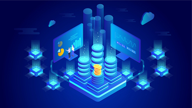 25d素材ui立体i插画通讯办公高清矢量ai科技海报网页app启动页48