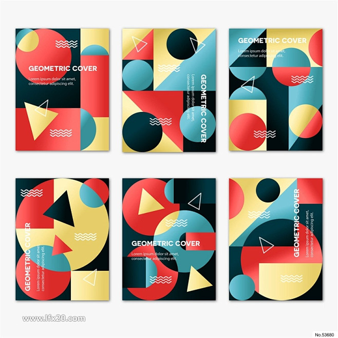 几何色块简洁封面卡片海报模板文本可编辑个性现代eps矢量素材几何
