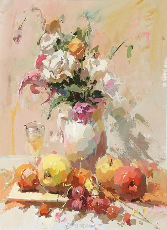色彩教程丨画水粉静物没有笔触感那是你不懂技巧
