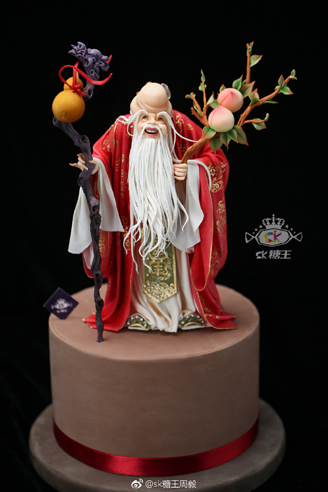 翻糖寿星蛋糕祝爷爷奶奶,姥姥姥爷们健康长.