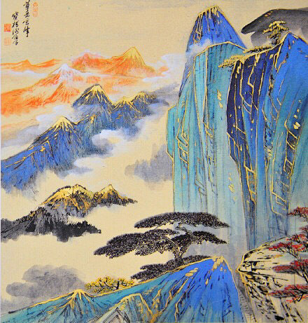 青绿金碧山水谢伯子