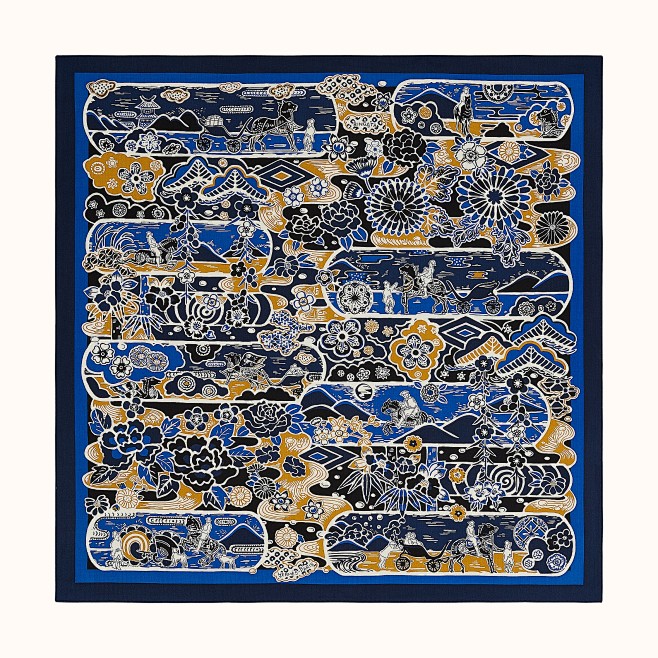 2021秋冬爱马仕丝巾方巾图案花型设计