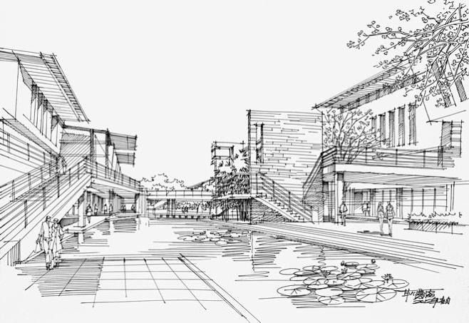 山东理工大学耿庆雷老师建筑钢笔速写作品欣赏