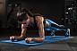 People 4133x2755 fitness model blue clothing working out planks