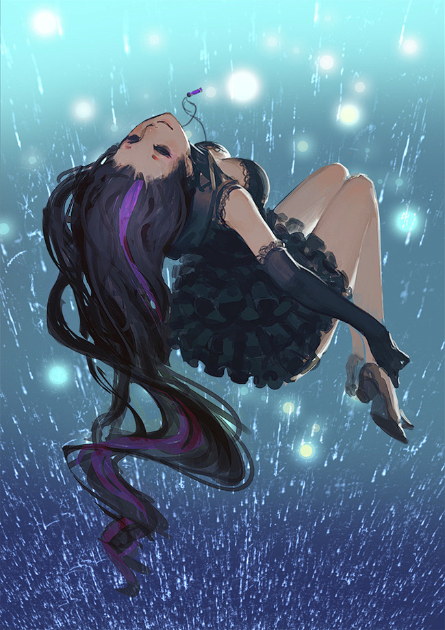 美女狼原画二次元插画日系原画同人颜色