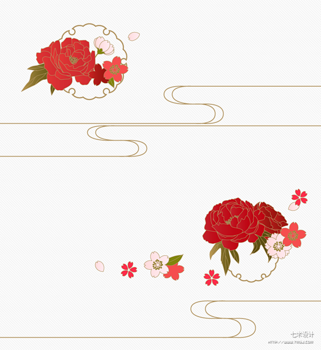 牡丹花png七米设计牡丹花优秀电商设计互动平台www7msjcom