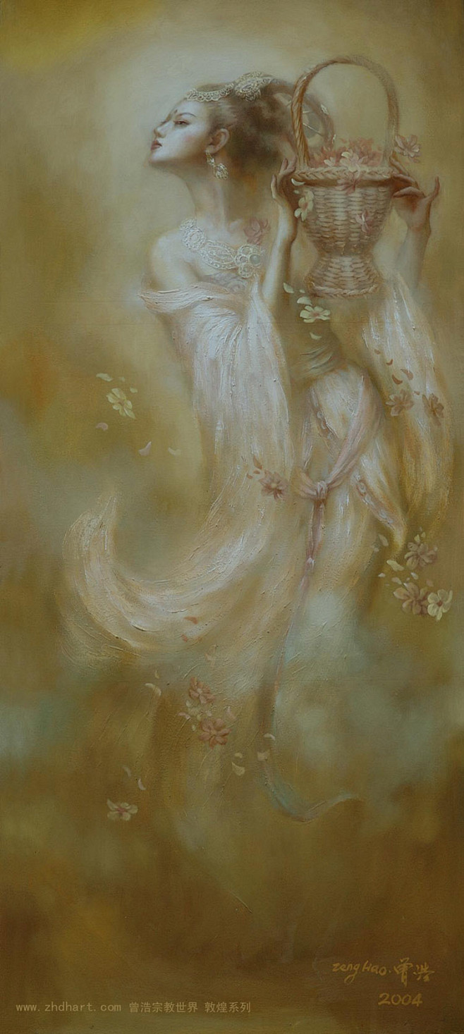 曾浩敦煌飞天油画