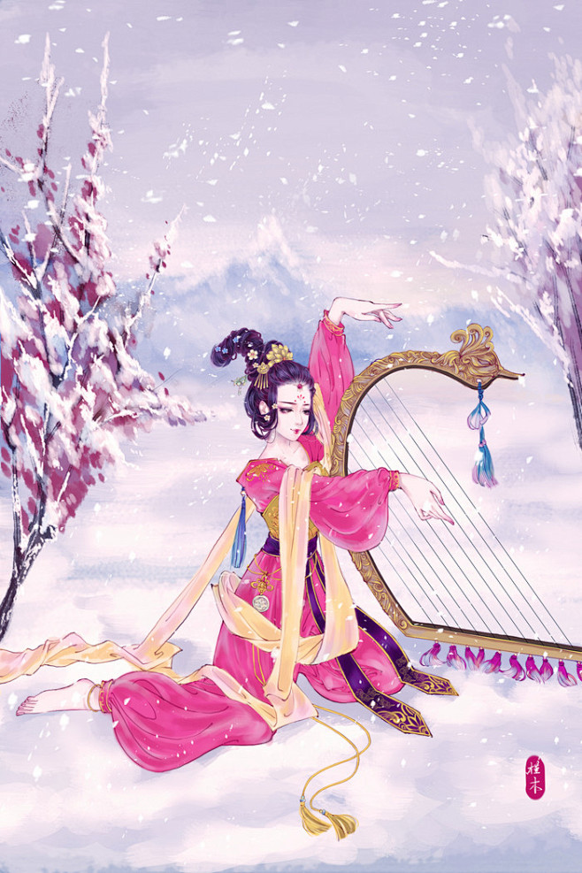 伶人.唐.雪景-槿木