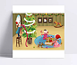正在装扮圣诞树的一家人卡通人物插画|PSD分层素材,插画,房子,孩子,卡通,卡通人物,礼物,漫画人物,木马,人物,圣诞树,糖果,小熊,装饰,卡通人物,PSD分层素材,PSD素材