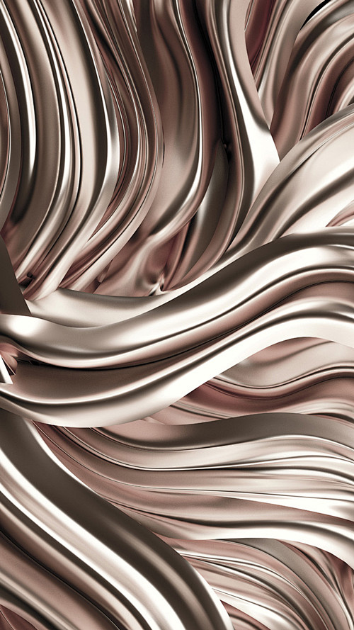 豪华金色背景3d渲染绸缎高清图片素材