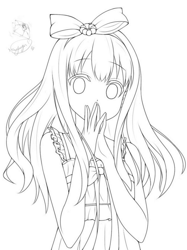 线稿全身漫画卡通人物绘画