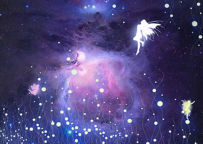 梦幻精灵星空背景背景图片素材