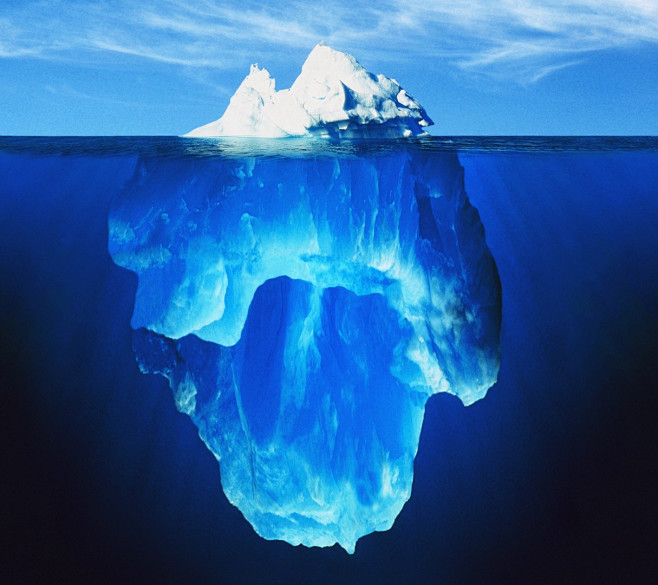 冰山之下海底浮冰深蓝冰爽饮料广告切换镜头背景