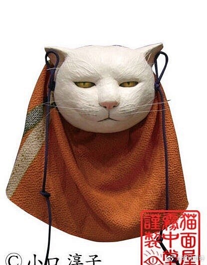 日本造型设计师小口淳子的和风猫面具67676767
