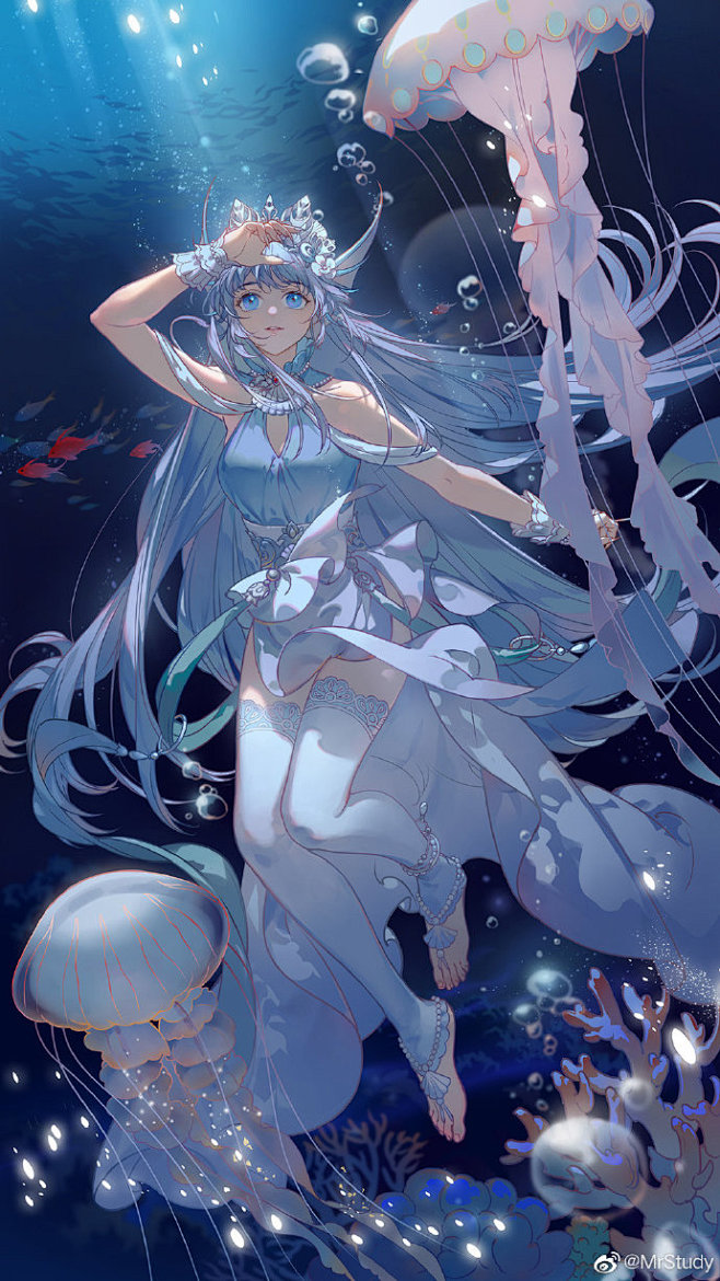 天谕手游超话 汐族圣女海明月,很有故事.