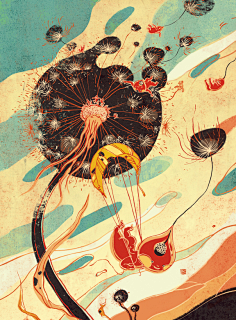 纽约插画师victo ngai /(香港女插画师倪传婧)诗言画意采集到倪传婧