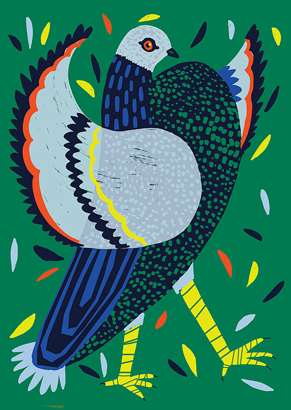 marchingbirdprojectonpantonecanvasgallery