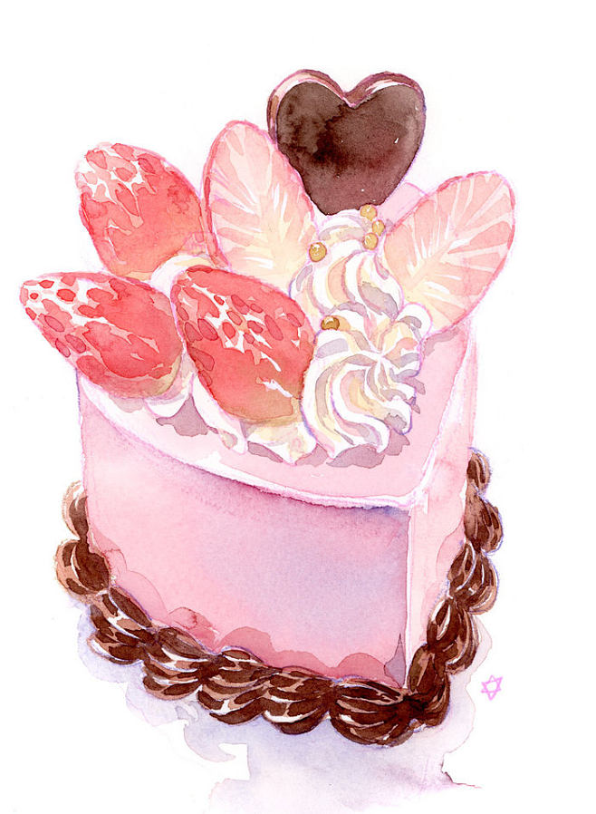 甜食食物 甜点下午茶 甜品控 插图插画 涂鸦绘图 水粉彩铅 手帐素材