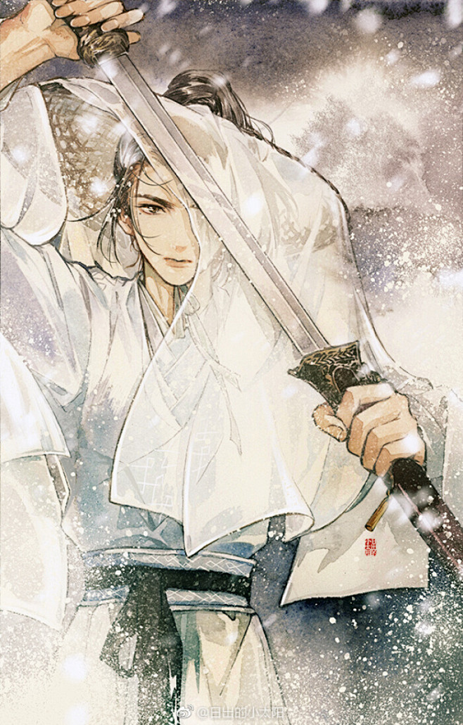 古风水彩古风男