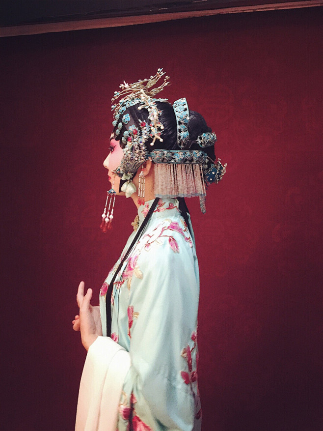 戏子青衣花旦戏服伶人摄影插画