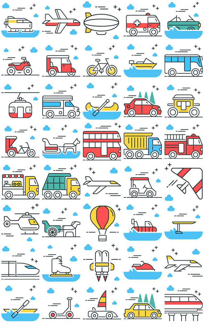 时尚汽车摩托自行车火车飞机平衡车交通工具海报模板素材设计淘宝网