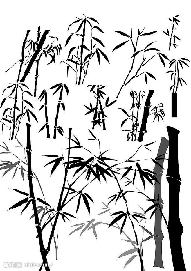 水墨竹子源文件