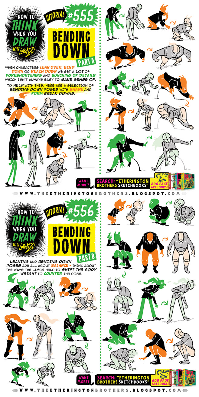 555-556 弯腰 bending down! 动作