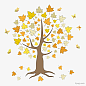 枫树枫树|枫树|卡通秋天|落叶|叶子|金秋|枫树枫叶|红色枫树