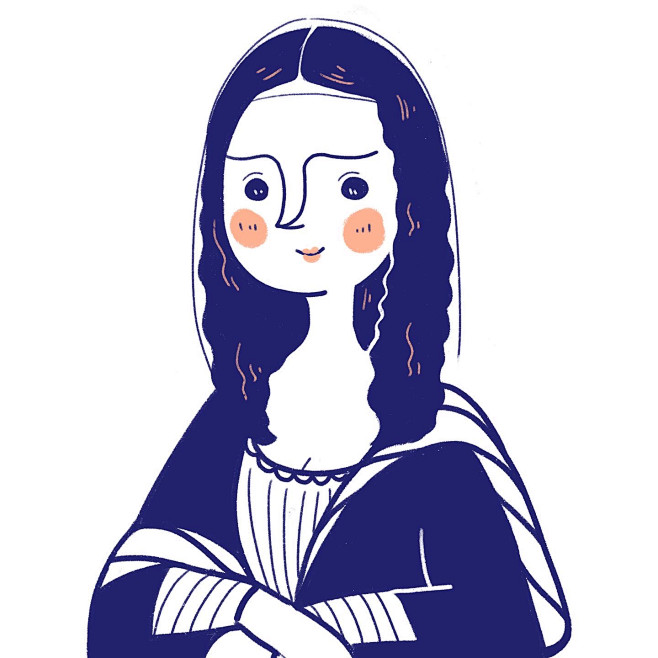 名画转插画蒙娜丽莎
