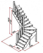 l形楼梯平面图图片