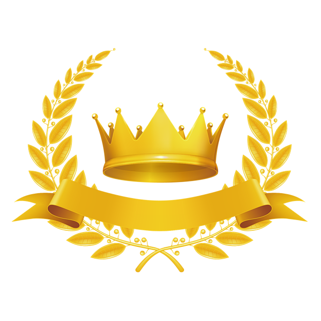 皇冠冠军成功装饰标题png素材