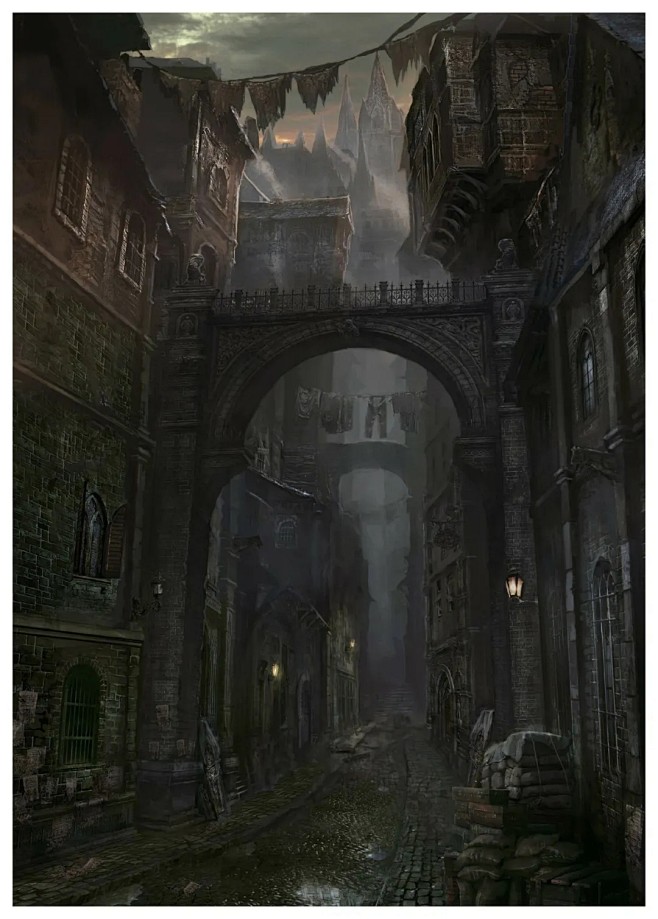 血源诅咒游戏场景概念