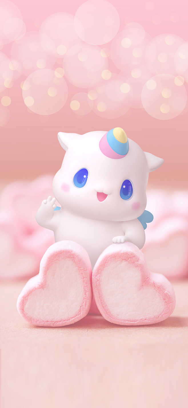 鼠星星爱心棉花糖手机壁纸