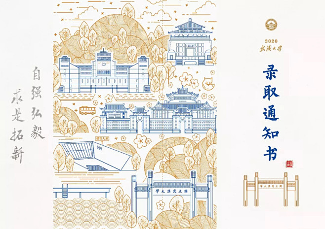 今年大学的录取通知书设计得有点特别