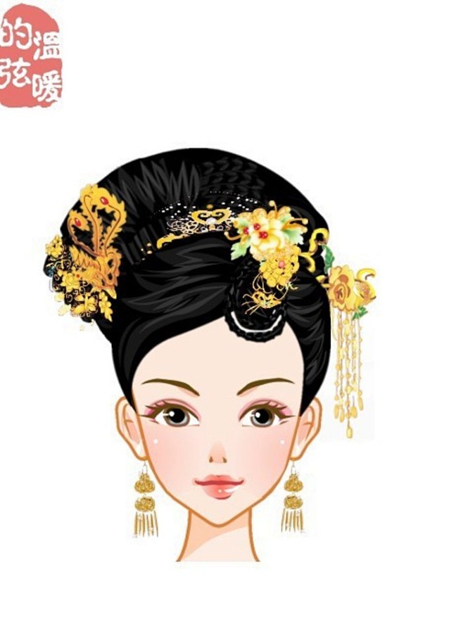 古代发型插画欣赏