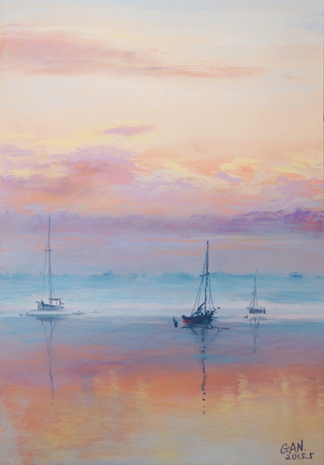 干干水彩插画干干粉画色粉干干绘画工作室