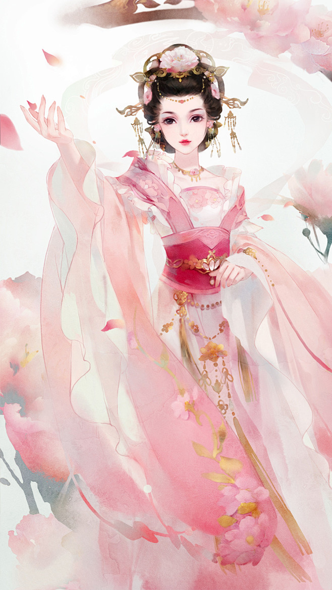 15:48:44〔 云裳羽衣 〕痕迹画廊 绘古风插画一步一步走的画童该采集