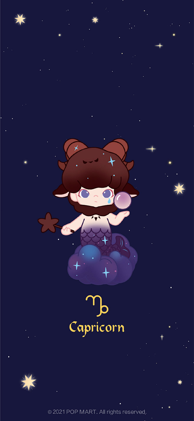 泡泡玛特dimoo星座竖版壁纸