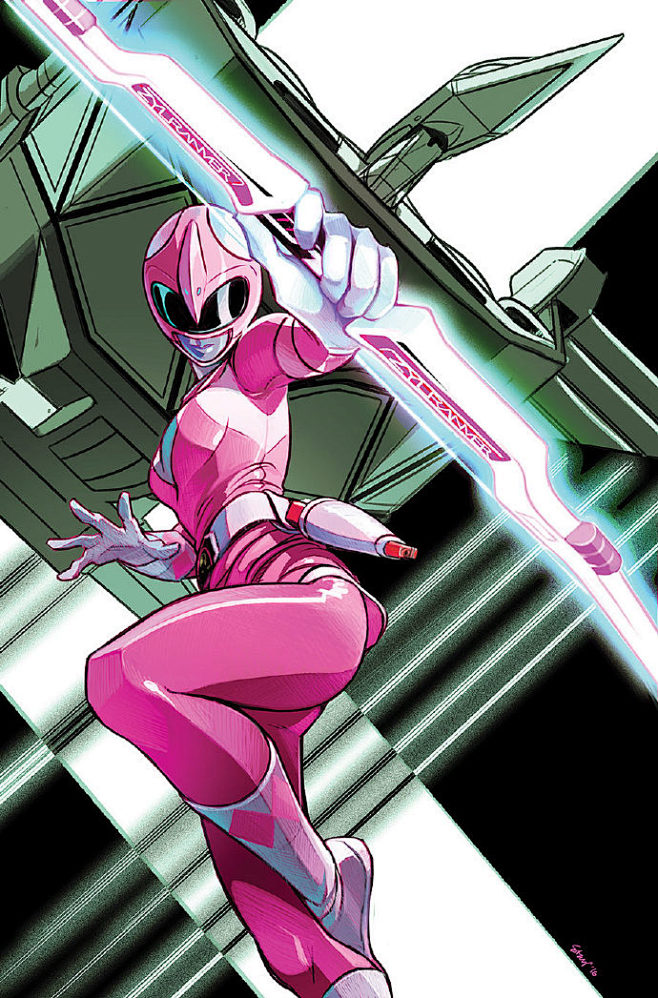 boom以恐龙战队的粉战士金伯莉哈特为主角的连载漫画mightymorphin