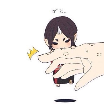 14:21:29#鬼灯の冷徹# 小鬼灯萌哭了q版大脸猫先森同采自weibo