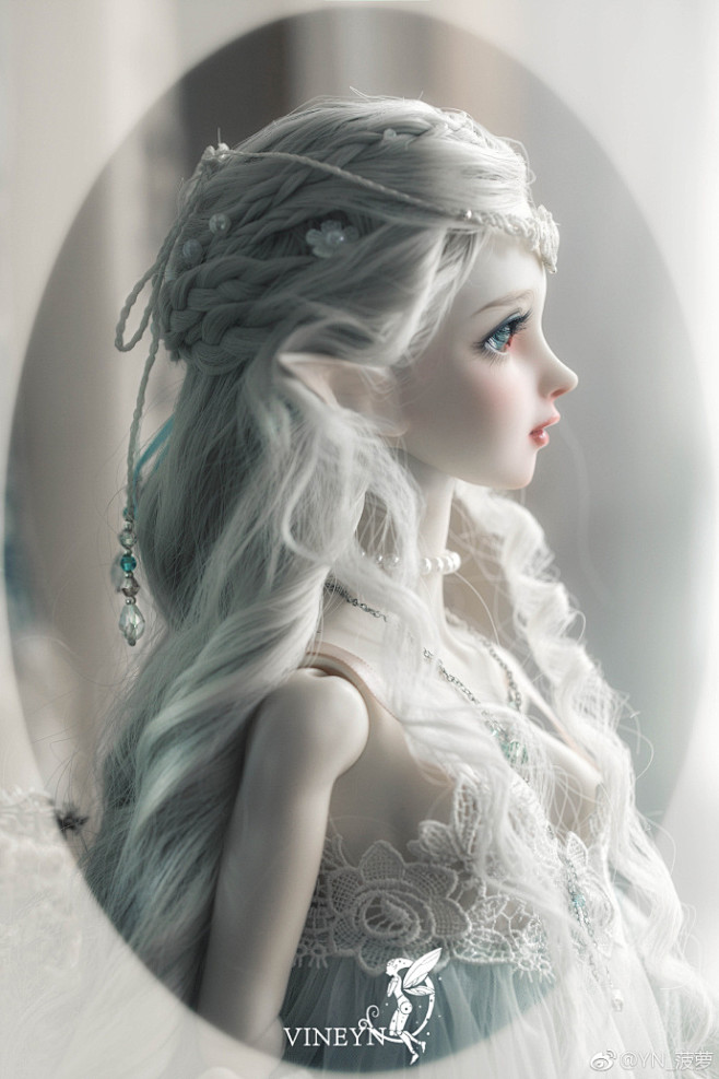 自制bjd# #bjd贩售# #bjd# @bjd交易 懒了很久的精灵头饰上新,感谢