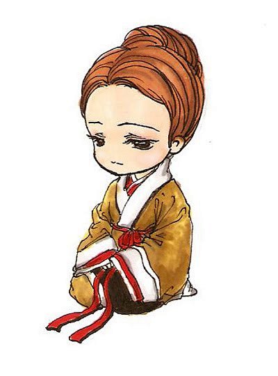 可爱的q版手绘汉服图