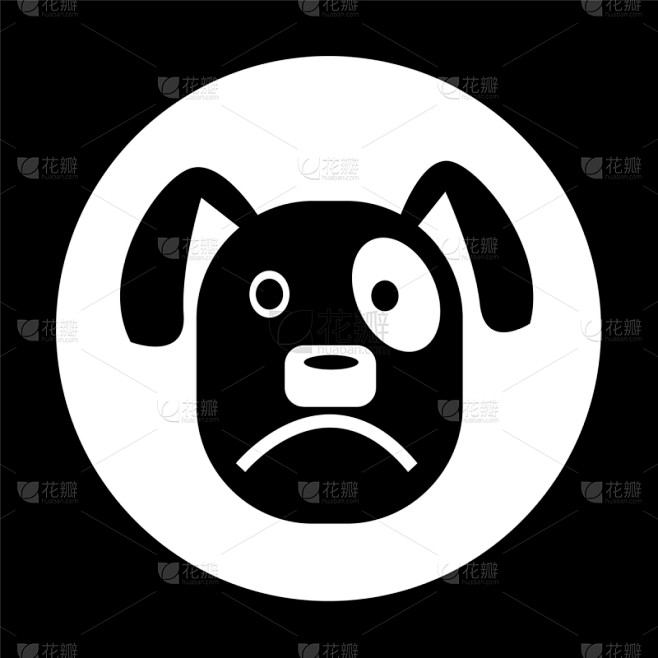 狗图标可爱的图像哺乳纲可爱性格动物表情符号矢量