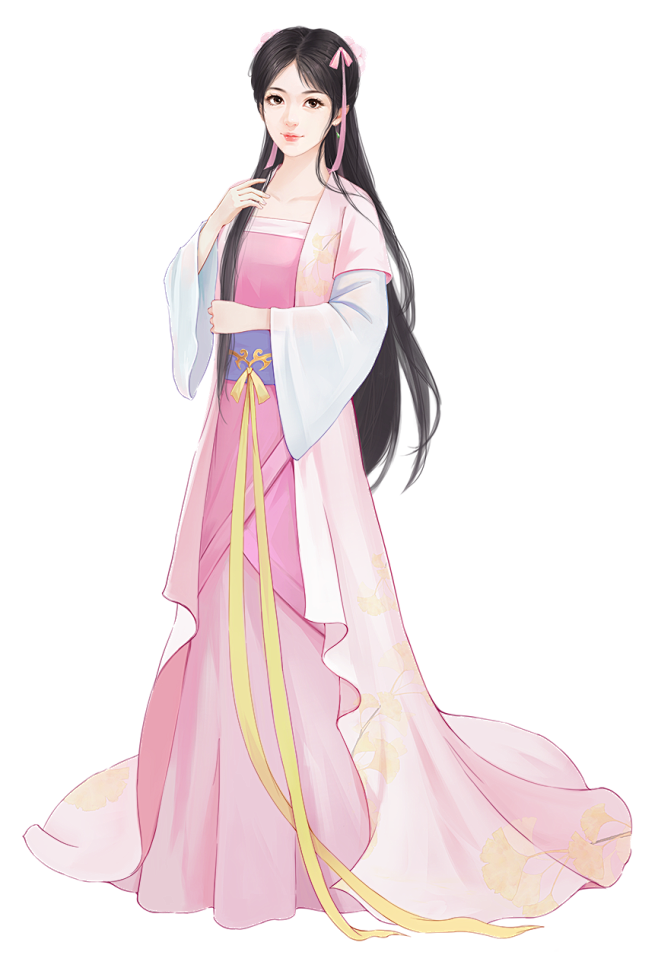 粉裙女子古风
