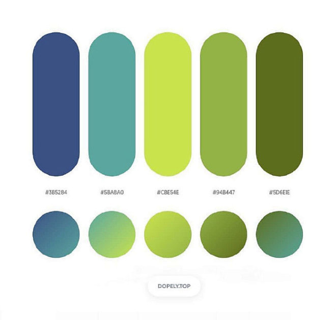 春天绿色系配色