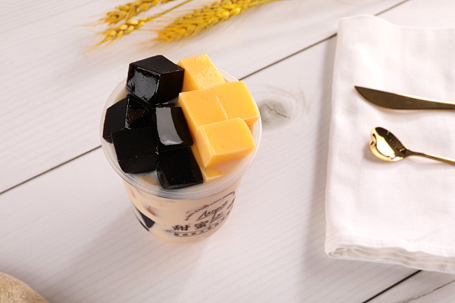 仙草布丁奶茶3
