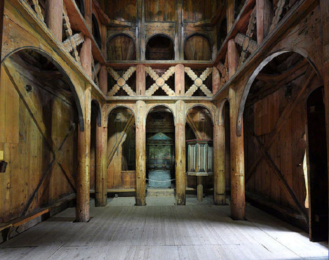 挪威中世纪的全木质结构教堂博尔贡木板教来自鹿妖视界微博