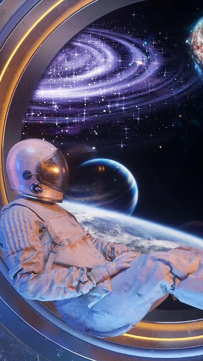 手机壁纸孤独的宇航员